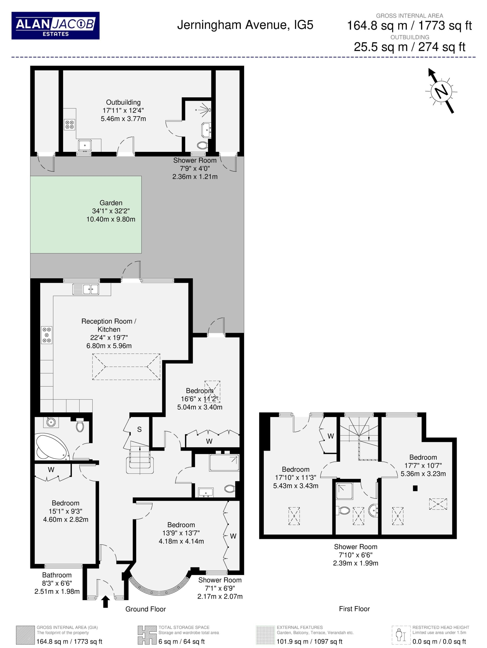 Floorplan for 5 Bedroom Bungalow in Ilford