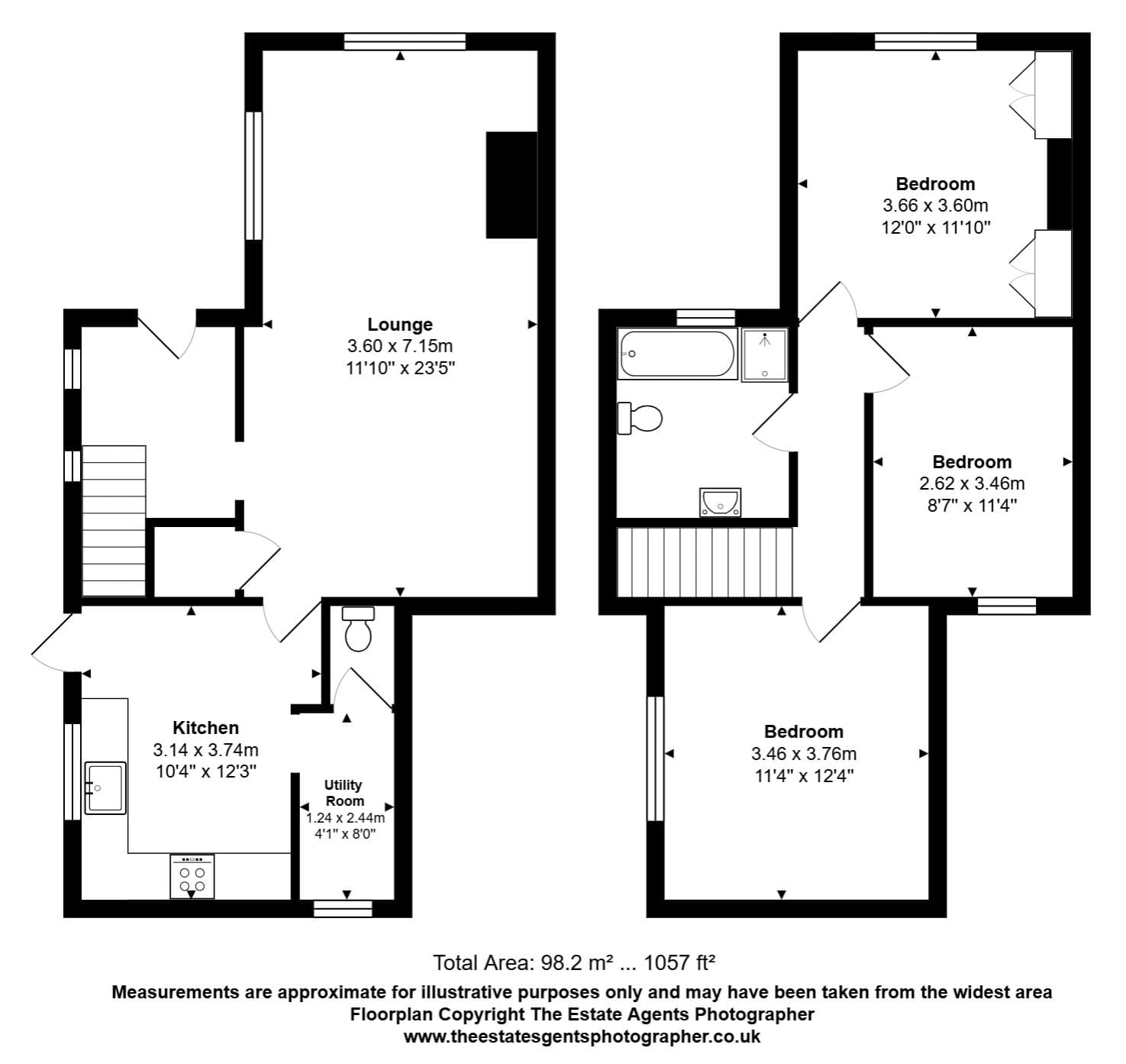 Floorplan for 3 Bedroom Semi-detached house in Brentwood