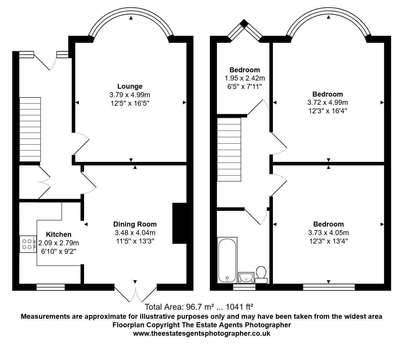 Floorplan for 3 Bedroom House in Westcliff-on-Sea