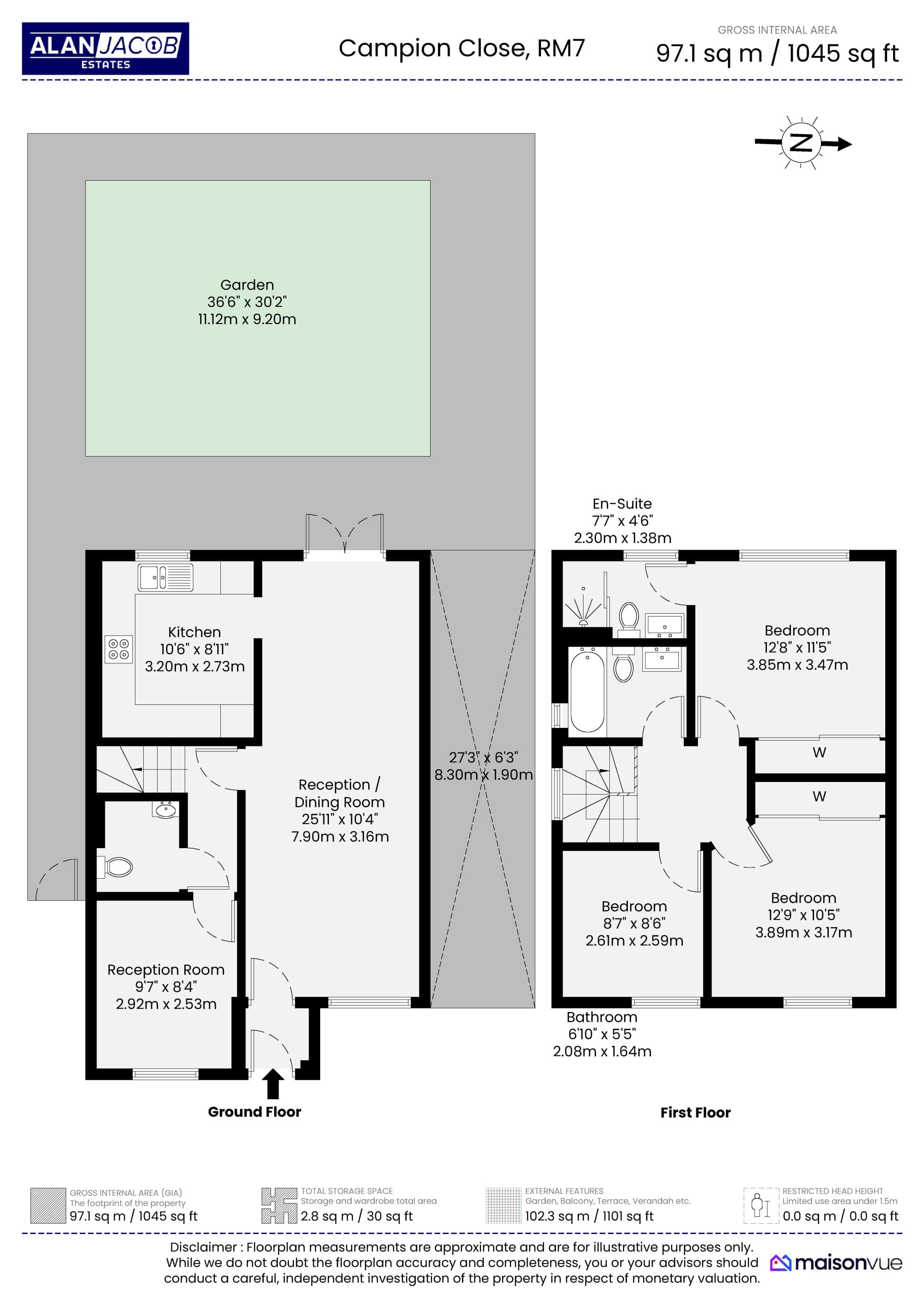 Floorplan for Campion Close