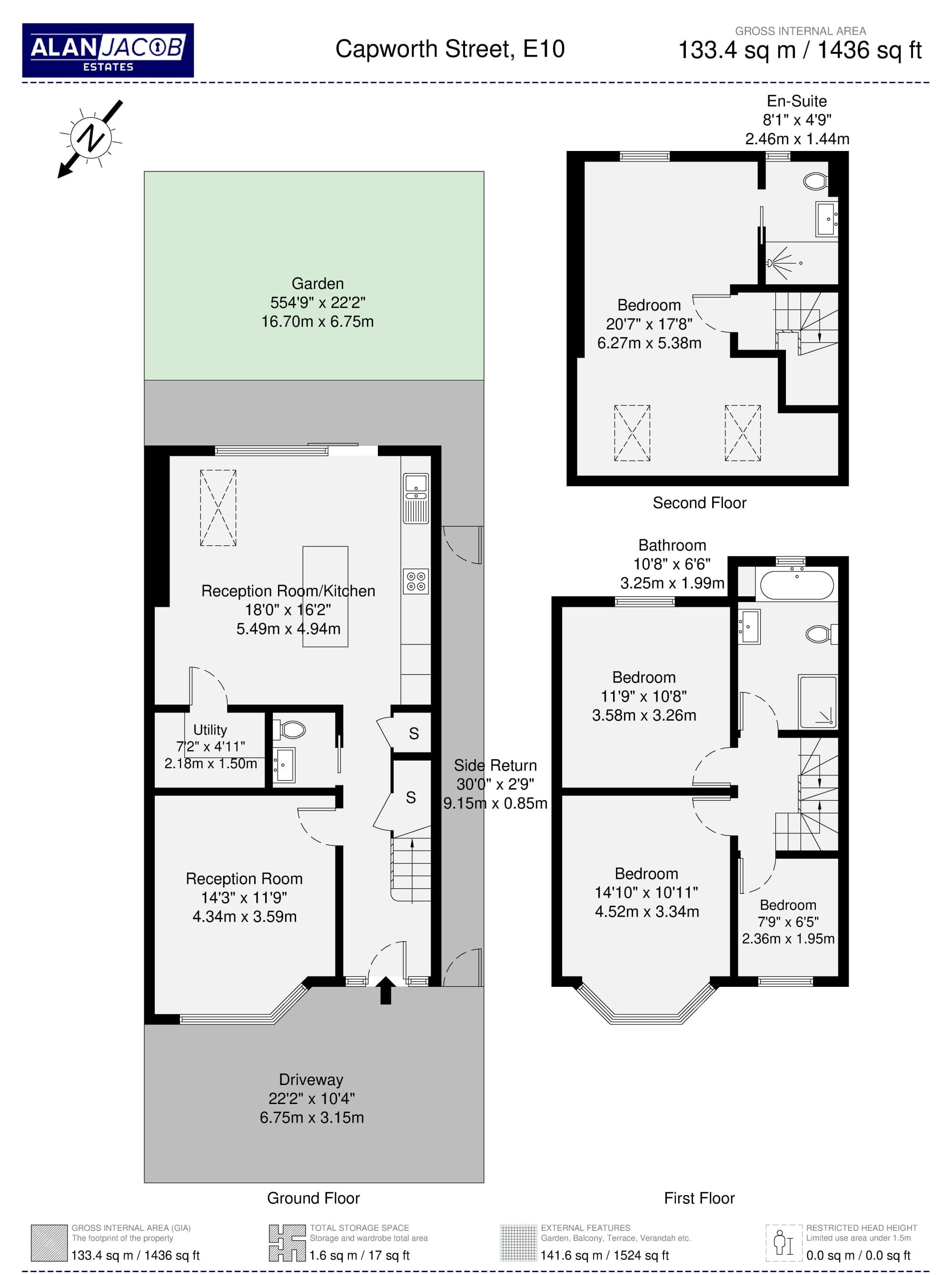 Floorplan for 4 Bedroom Semi-detached house in London