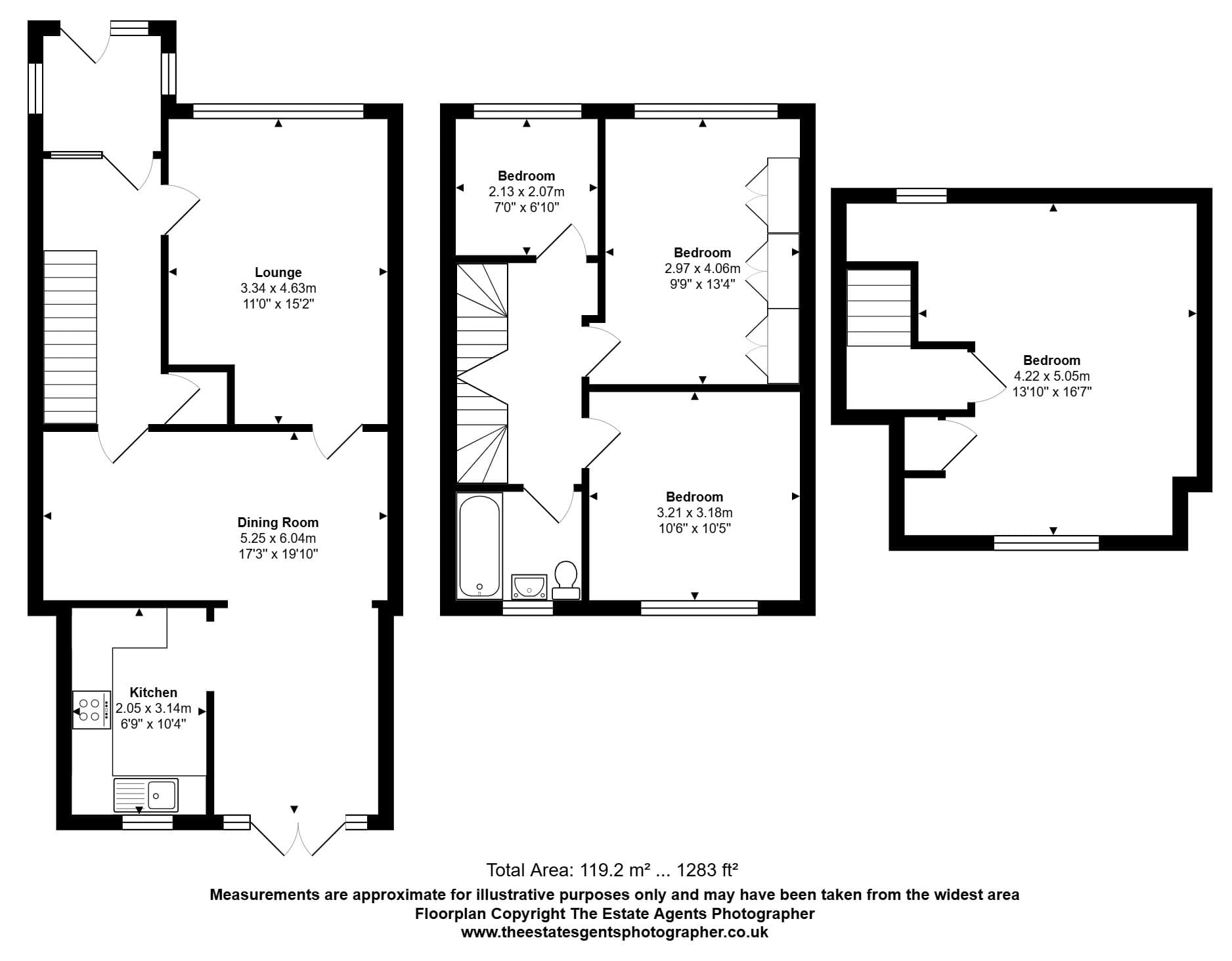 Floorplan for 4 Bedroom House in Hornchurch